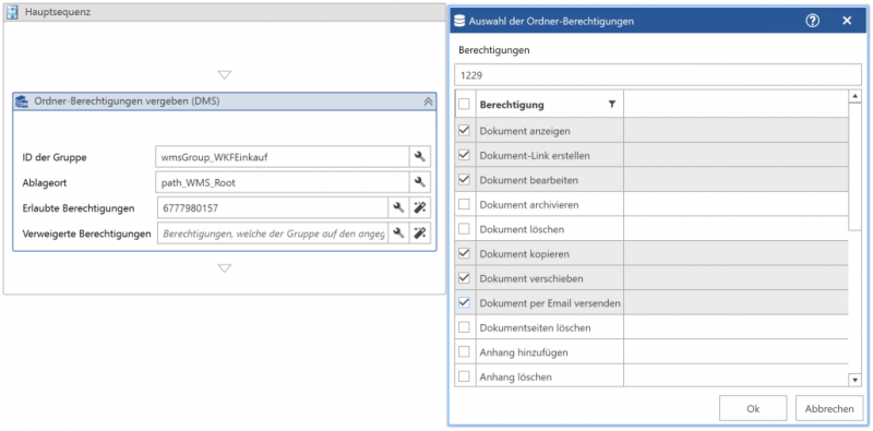 WMS 2.0 Ordner Berechtigungen